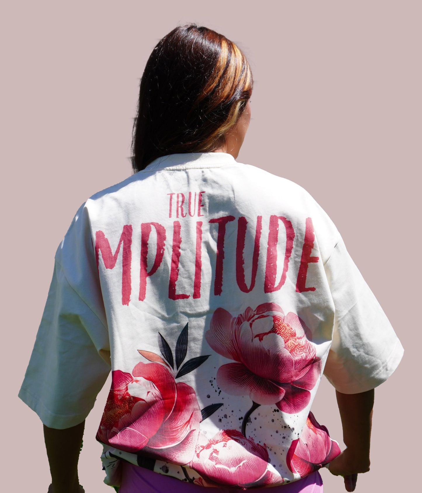 Rose "Bloom" T-shirt in Cream